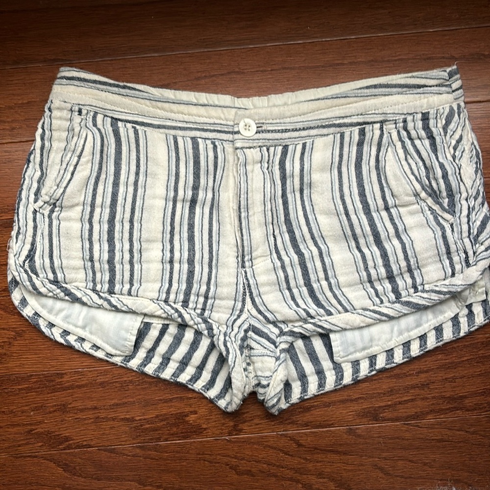 Free People striped 100% cotton shorts